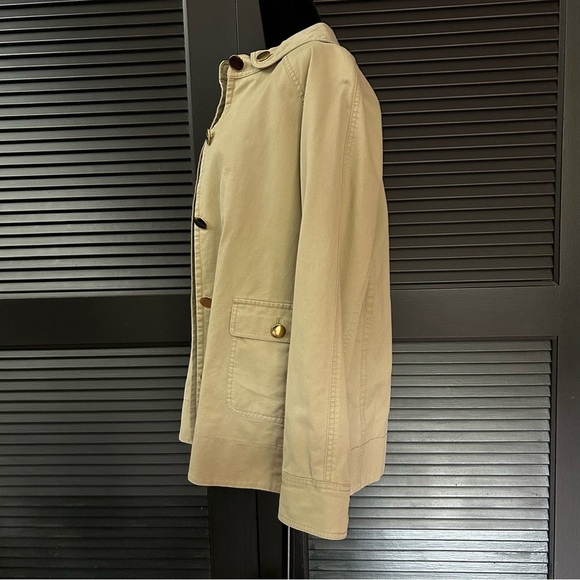 Vintage Y2K Style Juicy Couture Women's Tan Short Trench Coat Jacket Size Medium - Picture 5 of 16